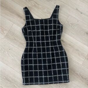 Jason Wu tweed plaid mini dress